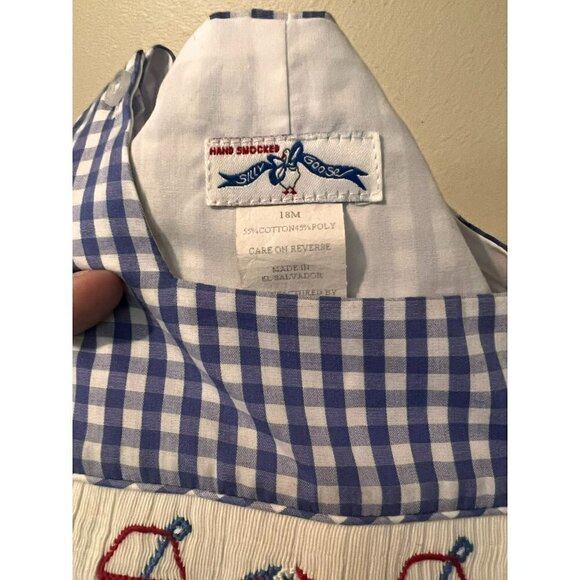 Boy's Silly Goose Hand Smocked Nautical Jumper Size 18M NWT - Picture 5 of 5
